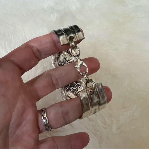 Vintage Silver Plated Flatware Bracelet - Picture 4 of 4
